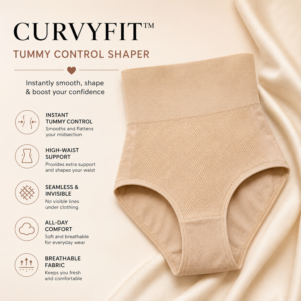 CurvyFit™ Tummy Control Shaper High Waist Underwear
