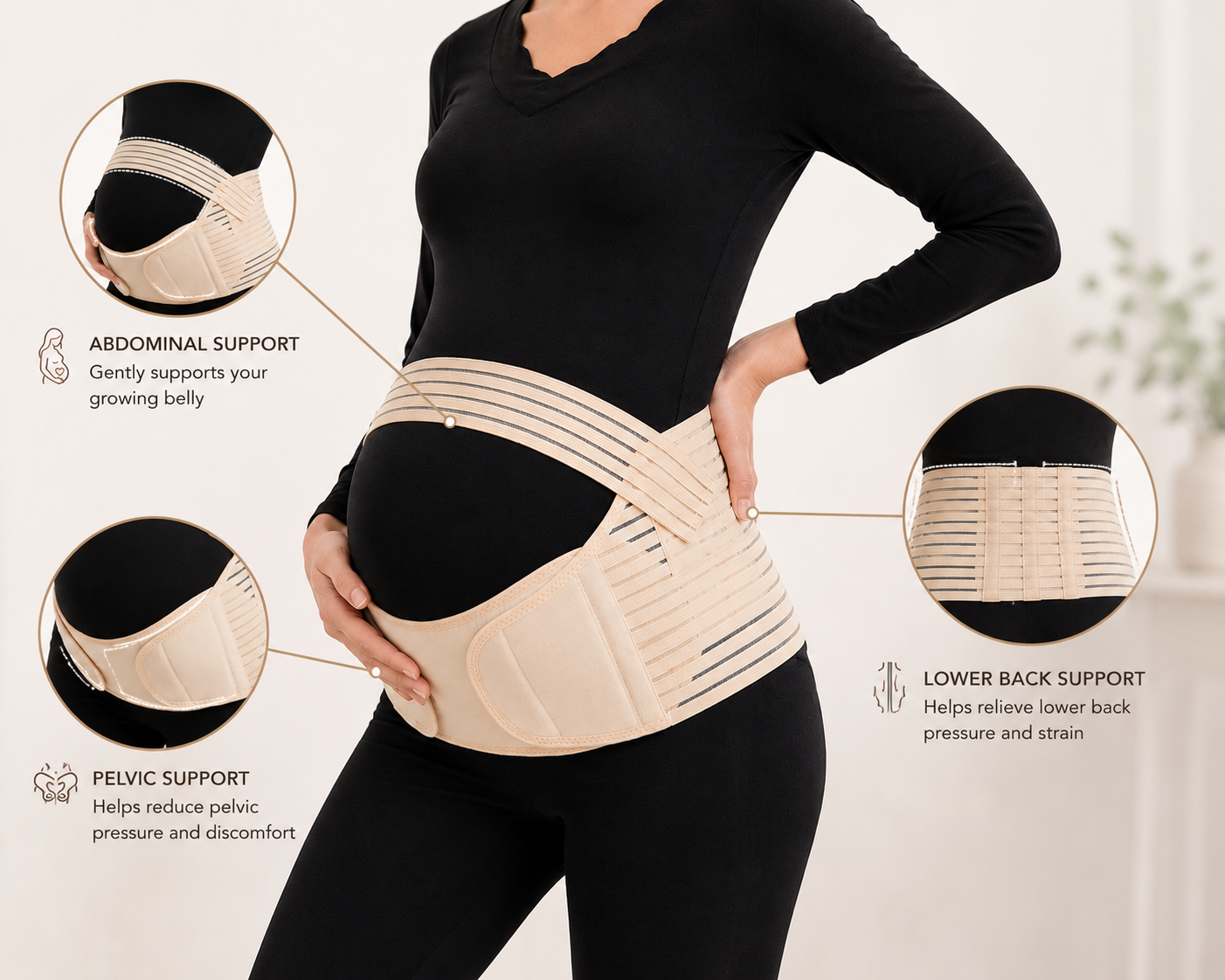 🤍 CurvyFit™ MomEase 3-in-1 Maternity Support Belt