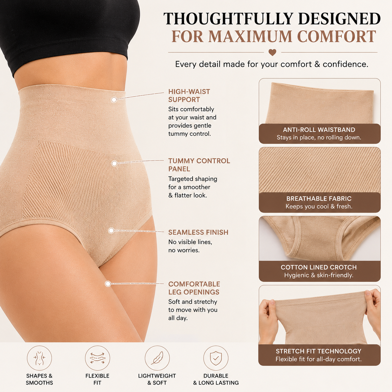 CurvyFit™ Tummy Control Shaper High Waist Underwear